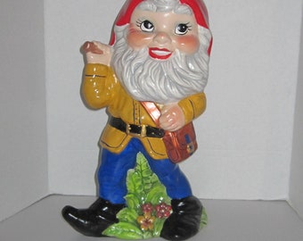 Large Garden Gnome with a Gardening Pick