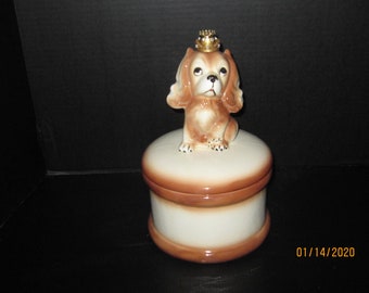 Cavalier King Charles  with Crown Cookie Jar