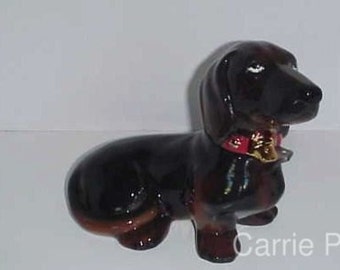 Dachshund Cookie Jar Walnut Brown