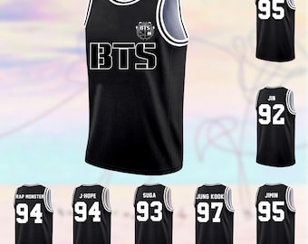 Custom BTS Basketball Jersey for Women Teen Girl Men, Personalized Kpop Bangtan Tank Top Jersey for 2026 Concert, Unisex Fans Gift