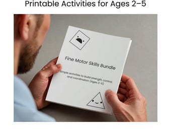 Preschool Fine Motor Skills Bundle | Tracing, Scissor, Coordination Activities (Ages 2-5)