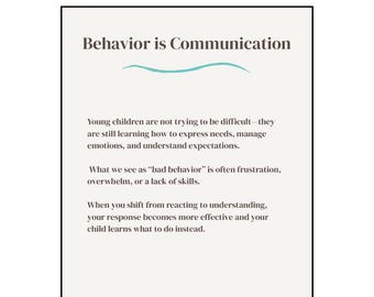 Toddler Behavior Guide | Tantrums, Discipline, Gentle Parenting (Ages 0-5) (Digital Download)