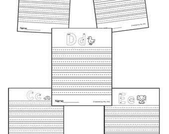 Alphabet Tracing Worksheets A–E | Preschool & Kindergarten Letter Practice | Printable Handwriting Pages