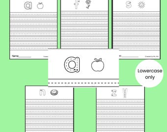 Lowercase Alphabet Tracing Worksheets A–Z Printable | Preschool Letter Practice | Handwriting Worksheets