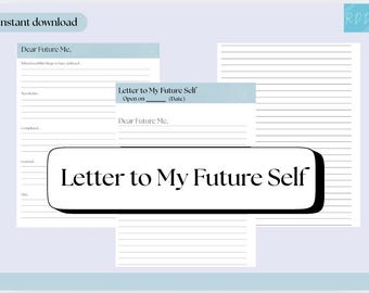 Letter to My Future Self Printable | Self Reflection Journal Prompt | Digital Download | Canva Template