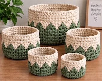 Crochet Basket Pattern Tutorial ,Textured Storage Basket ,Step-by-Step Guide ,Handmade bundle,PDF