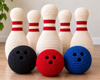 Crochet Bowling Ball Pattern, Amigurumi Toy, Kids Game ,PDF