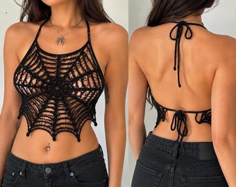 Crochet Spider Web Halter Top Pattern (PDF Download) PDF