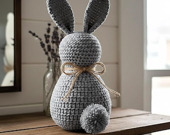 Easter Crochet Bunny Pattern, Crochet Amigurumi Patterns, Crochet Bunny Amigurumi Toy, Easter Crochet Bunny Home Decor, PDF