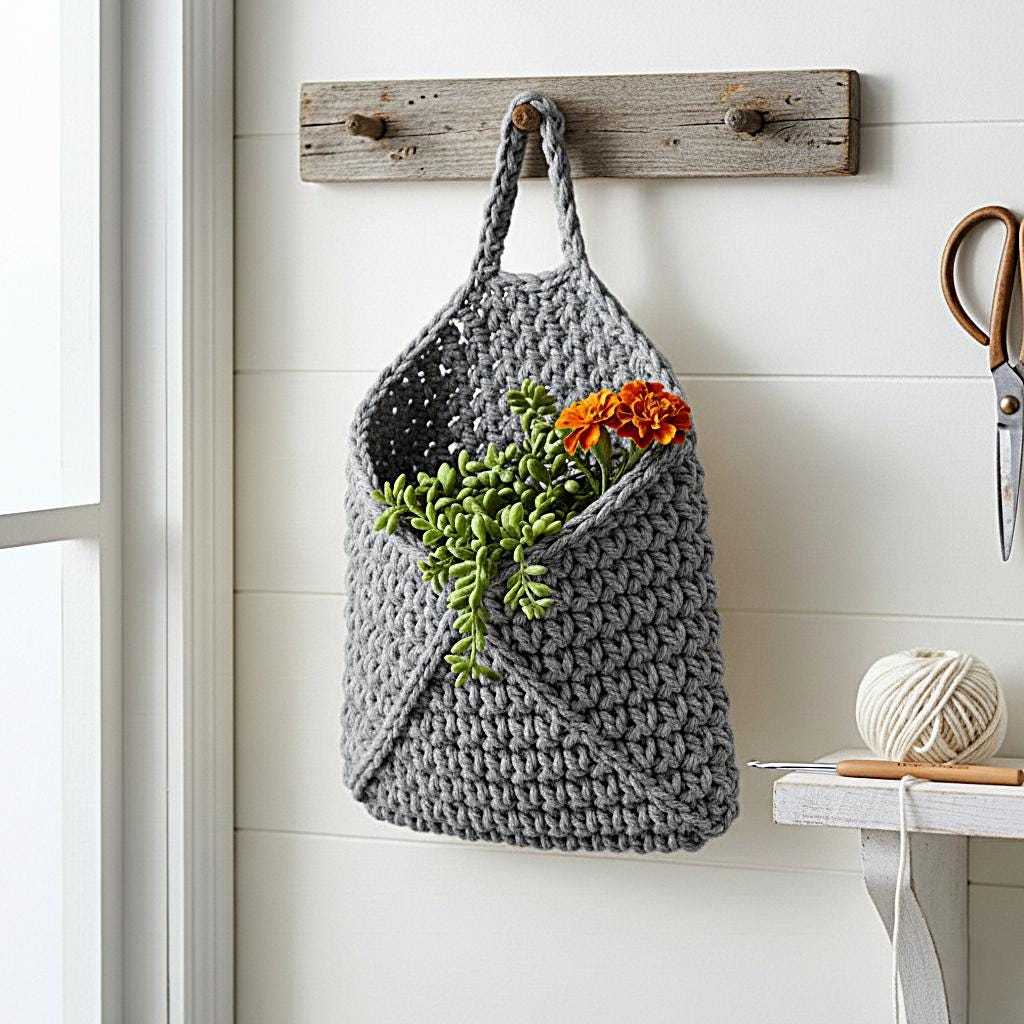 Crochet Hanging Basket