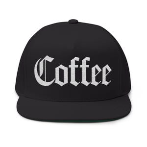 Coffee Embroidered Flat Bill Cap | Compton NWA Style Snapback Hat Funny