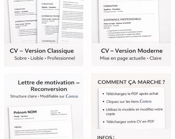 CV & Cover Letter Pack – Career Change | Canva