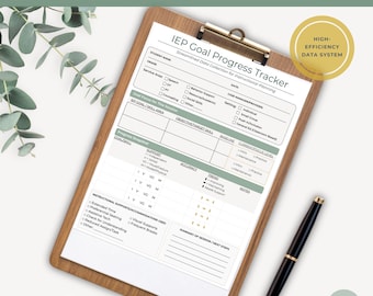 IEP Goal Progress Monitoring Tracker | Special Education Data Collection Sheet | Goal & Objectives Snapshot | Case Management Teacher Tool