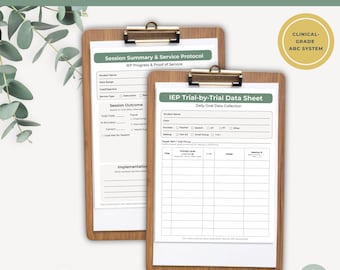 Trial by Trial Data Sheet for Special Education | IEP Goal Tracker | Discrete Trial Training Data Sheet | ABA Session Summary | Autism Class