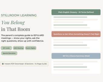 IEP & ARD Meeting Guide for Parents | Know Your Rights | 38 Questions to Ask | Special Education Resource | IEP Checklist for Parents