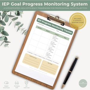 IEP Goal Progress Monitoring Tracker | Special Education Data Collection Sheets | Goal & Objectives Snapshot | Case Management Teacher Tool
