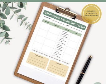 IEP Goal Progress Monitoring Tracker | Special Education Data Collection Sheets | Goal & Objectives Snapshot | Case Management Teacher Tool
