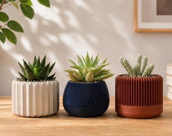 Jarrón de diseño 3D | Recuerdos de fiesta ecológicos con o sin planta | Colección IMPRONTA de Atelier SeGno Home | Decoración del hogar