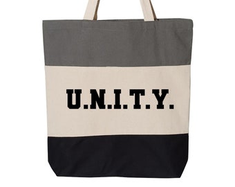 U.N.I.T.Y. Tri-Color Tote (Black/Natural/Light Gray)