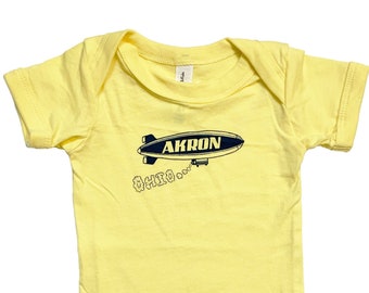 Baby One-Piece - Akron Blimp (Yellow)