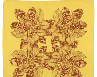 Bandana - Hosta Symmetry Plant Prints - Hand Pulled Screen Printed Textiles (3 Designs and Colors)