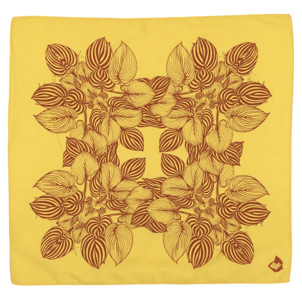 Bandana - Hosta Symmetry Plant Prints - Hand Pulled Screen Printed Textiles (3 Designs and Colors)