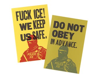 ¡Al diablo con el hielo! Nos protegemos. / No obedezcan de antemano (Serigrafía + Impresión tipográfica) (50% de las ganancias donadas)