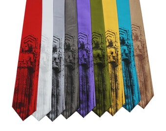 Cleveland's Guardian of Transportation Neckties - on Wine, White, Graphite, Orange, Pale Blue, Pale Gold, Silver, Red, Loch Blue, or Olive