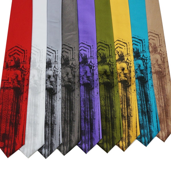 Cleveland's Guardian of Transportation Neckties - on Wine, White, Graphite, Orange, Pale Blue, Pale Gold, Silver, Red, Loch Blue, or Olive