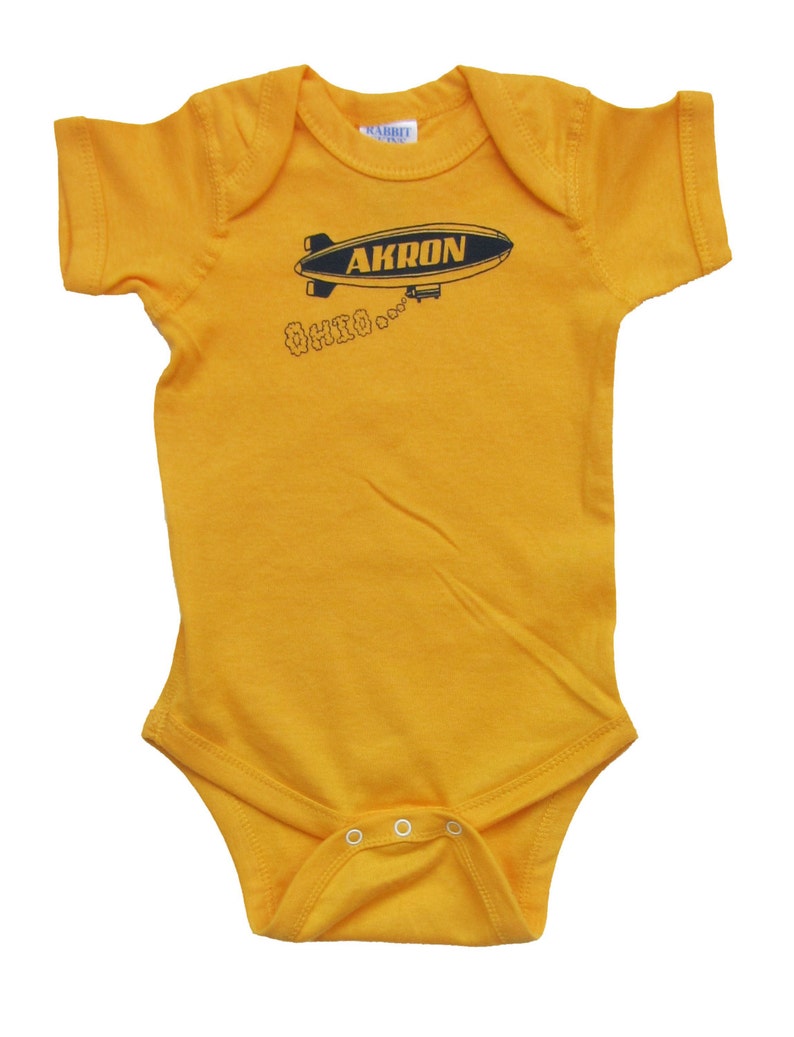Akron Blimp Gold Yellow Baby One-Piece | Etsy