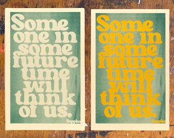 Alguien en algún momento futuro pensará en nosotros, Safo (15% Donado: Serie Somos Naturaleza - Risografía)