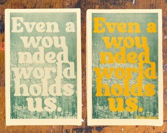 Incluso un mundo herido nos sostiene, Kimmerer (15% donado: Serie Somos Naturaleza - Risograph)