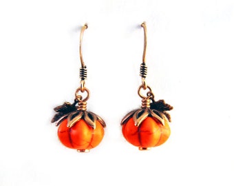 Harvest Pumpkin Earrings