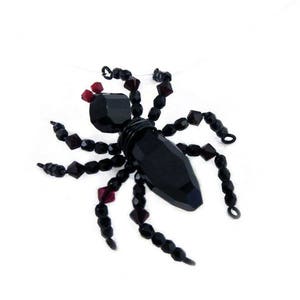 Spider On Your Neck-lace Creepy Halloween Crystal Spider Necklace by Weirdly Cute Jewelry image 2