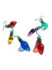 Quirky Christmas Lights Earrings - Ugly Sweater Accessory 