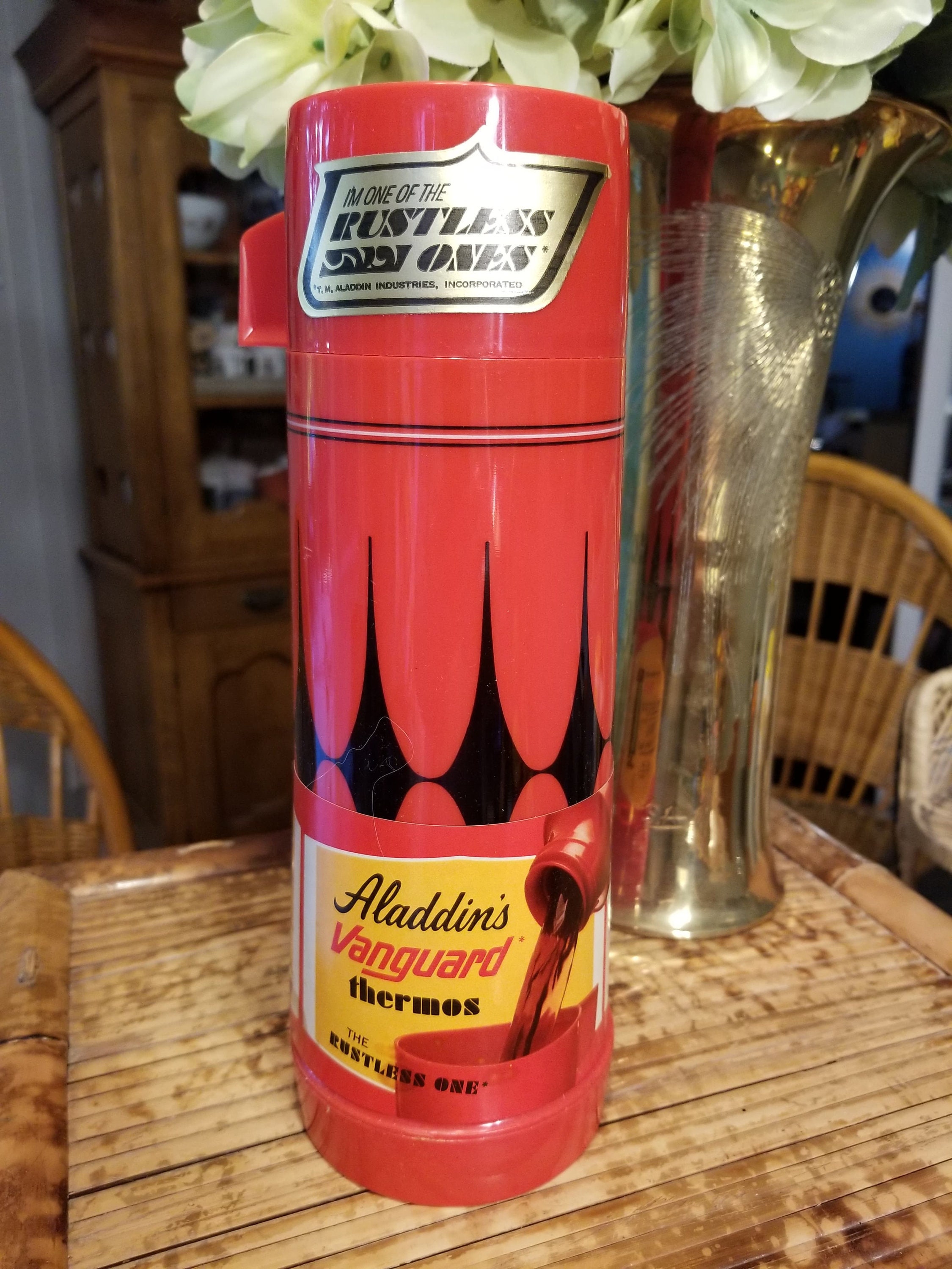 Vintage Red Thermos Brand Canteen - Gil & Roy Props