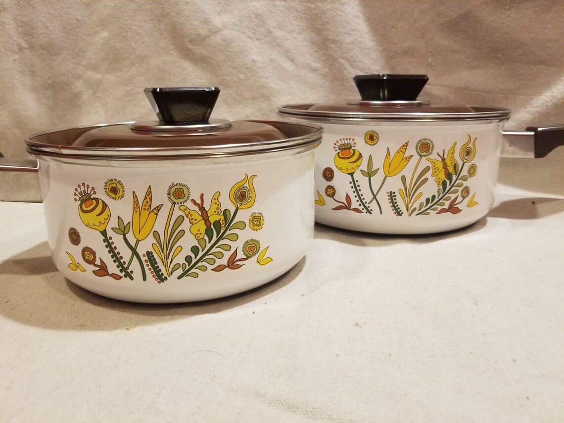 Vintage Retro Boho Mid Century MCM Farmhouse Kitchen Set of 2 - Etsy