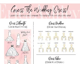 Guess The Wedding Dress - Printable
