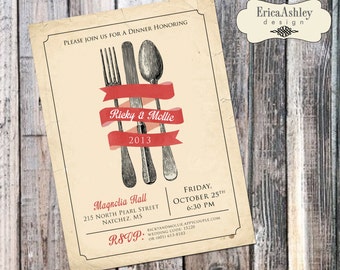 Rehersal Dinner Invitation - 5 X 7 (Digital File Version Available)