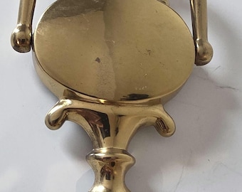 Vintage Solid Brass Urn Door Knocker – Georgian Colonial Style Front Door Hardware