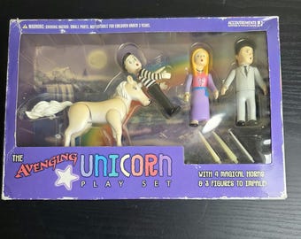 Vintage The Avenging Unicorn Play Set – Novelty Collectible Toy in Original Box