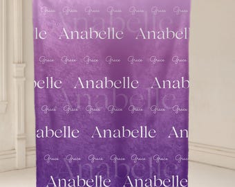 Personalized Plush Baby Blanket for Girl, Custom Name Blanket, Newborn Gift, Baby Shower Gift