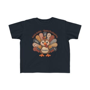 Personalized Quilted Turkey Thanksgiving Shirt, Custom Name Patch Tee (Infant/Toddler) image 11