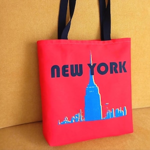 Bolsa de tela con el horizonte de Nueva York / Paisaje urbano del Empire State Building