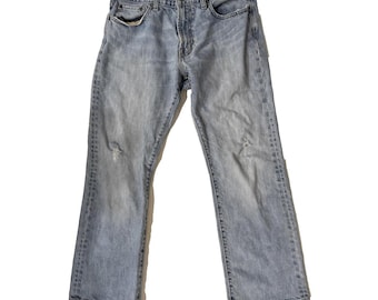 Vintage GAP Jeans Y2K 2000s Relaxed Fit Denim 32x30 Distressed Boot Cut 1969