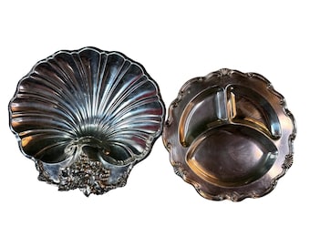 Sheridan Silberplatte Schale Schale Relish Tablett Set Reed & Barton Vintage Ornate