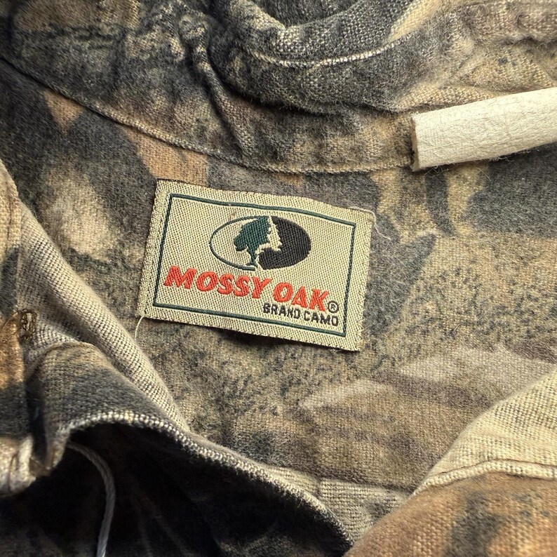 Vintage Mossy Oak Camo Button Up Shirt XL Workwear Y2K Gorpcore Hunting OG Camo image 4