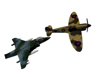 Military Aircraft Model Lot F-4 Phantom II Maisto Spitfire Diecast Toy Planes