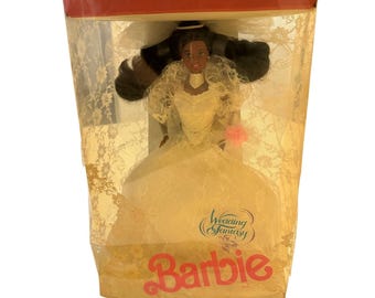 Vintage 1989 Wedding Fantasy Barbie Doll Mattel Bridal Themed Collection Black
