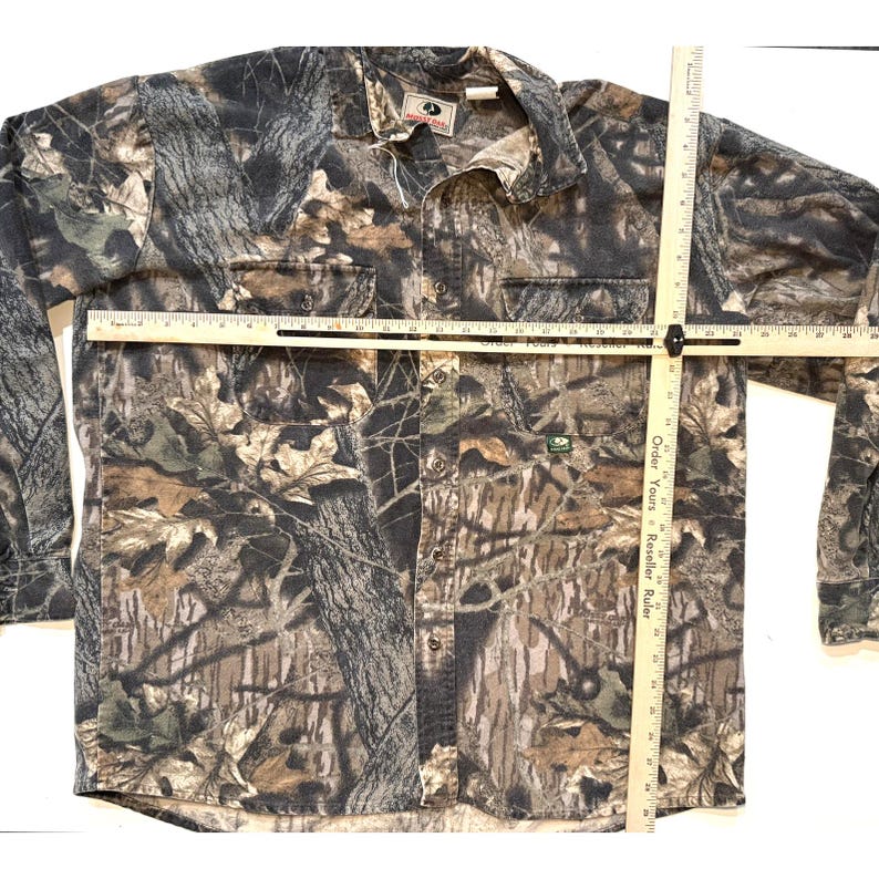 Vintage Mossy Oak Camo Button Up Shirt XL Workwear Y2K Gorpcore Hunting OG Camo image 6